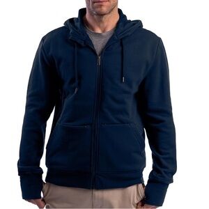 Scottevest Tec Lightweight Zip Up Hoodie Sweatshirt in Blue Size L